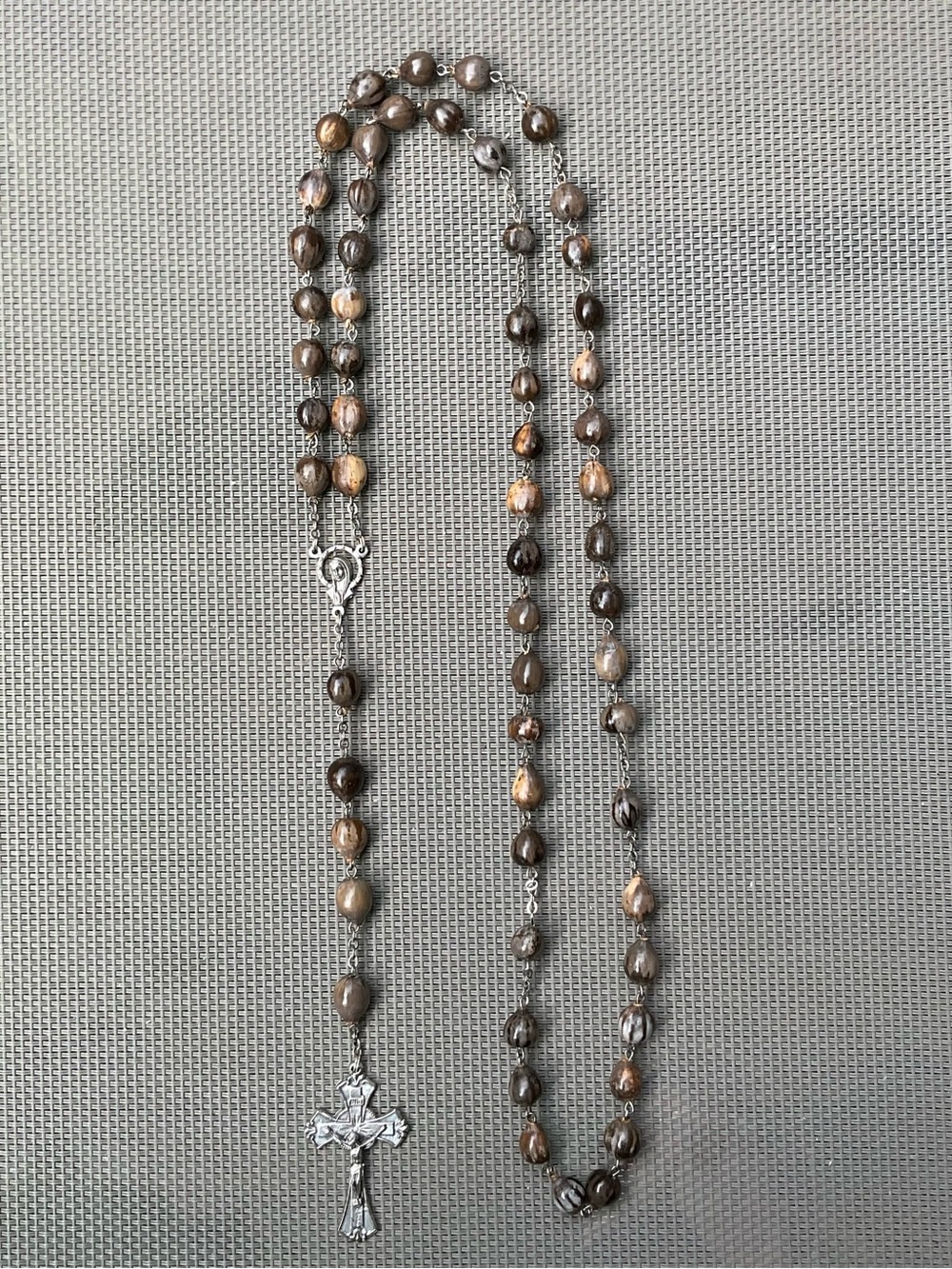 Unique Large 24” Job’s Tears Seed Bead Rosary Incredible Colors Sustainable - Picture 8 of 8